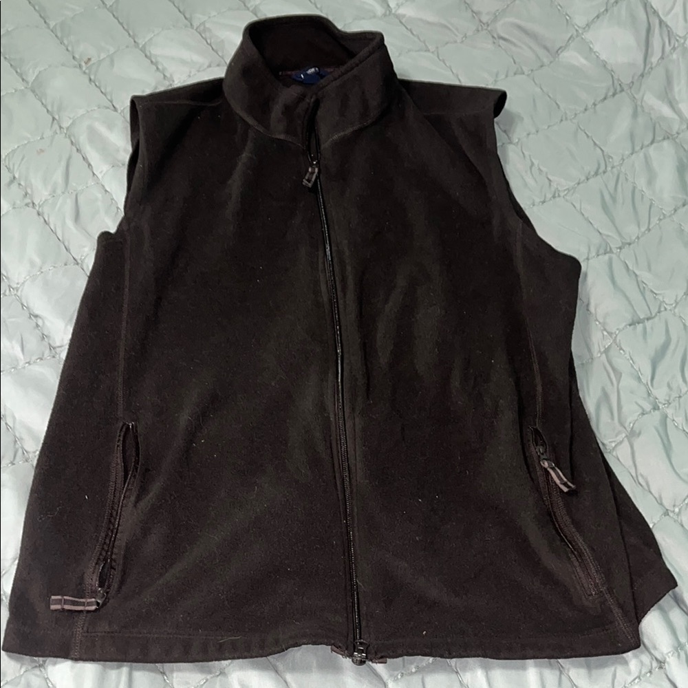 Men's Black Fleece Vest
